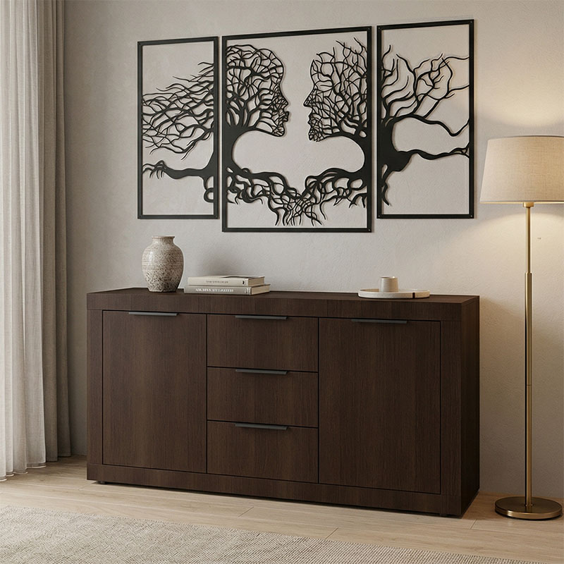 Doha pakoworld buffet in wenge color 150x45x80.5cm