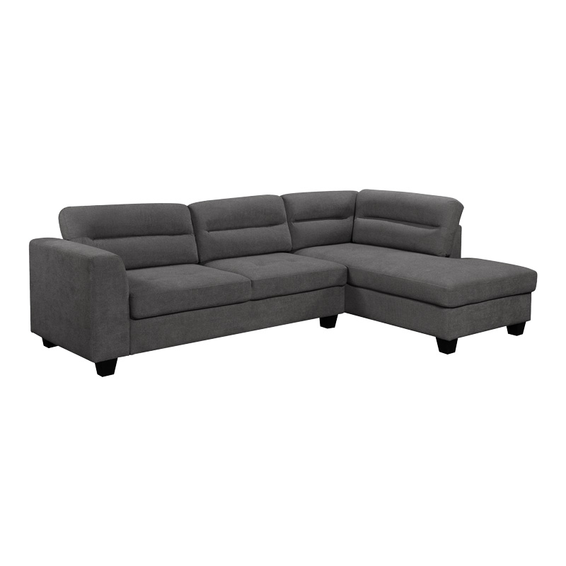 Corner sofa left corner Camile anthracite fabric 270x174x95cm