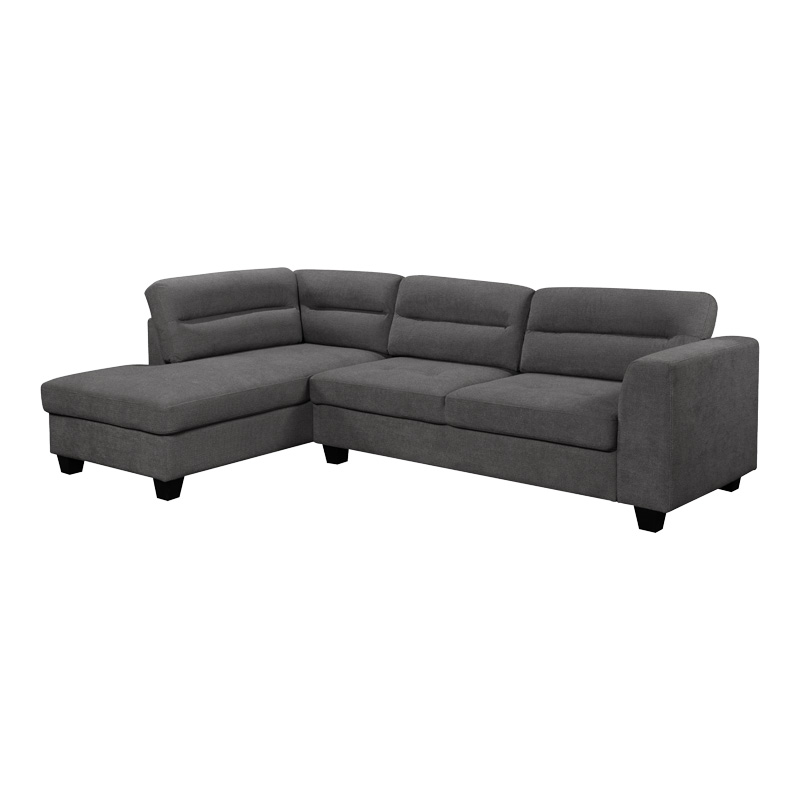 Corner sofa right corner Camile dark grey fabric 270x174x95cm