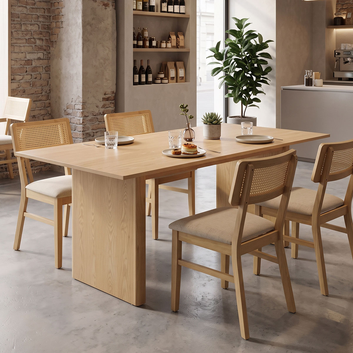 Table Eleganza pakoworld sonoma MDF 180x99x75.8cm