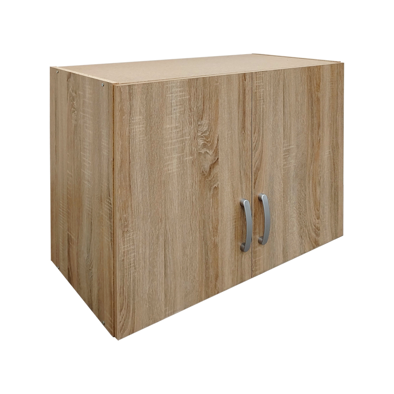 Two-door wardrobe loft Athos pakoworld in sonoma color 80x42x60cm