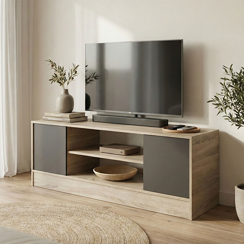 Sasa TV cabinet sonoma-anthracite 120x35x41.5cm