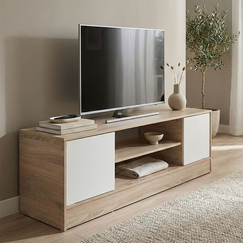 Sasa TV cabinet sonoma-white 120x35x41.5cm