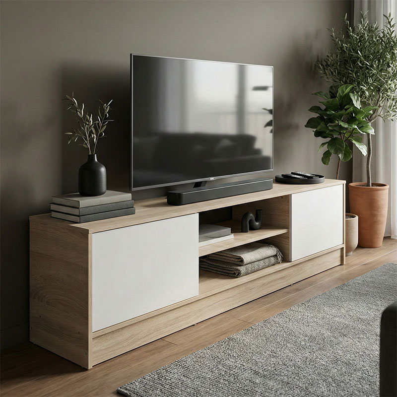 Sasa TV cabinet sonoma-white 150x35x41.5cm
