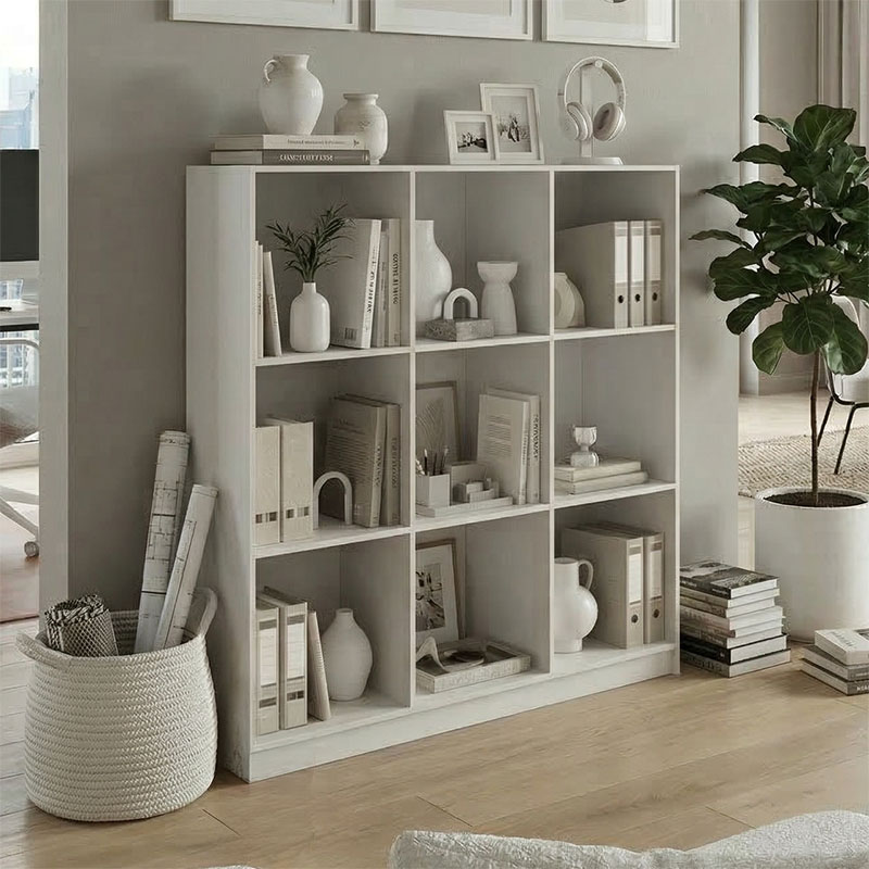 Gridea bookcase white 119.5x30x121cm