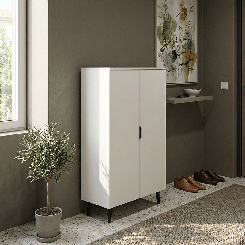 Oufelia shoe cabinet white 60x32.5x134.5cm