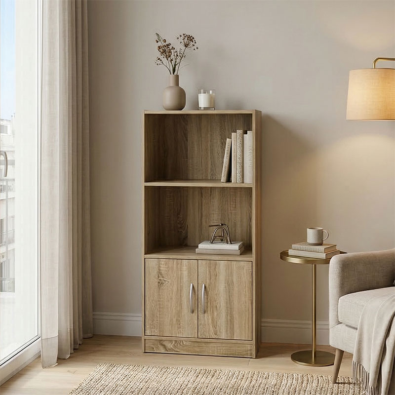 Βιβλιοθήκη Tekaro sonoma 60x30x120εκ