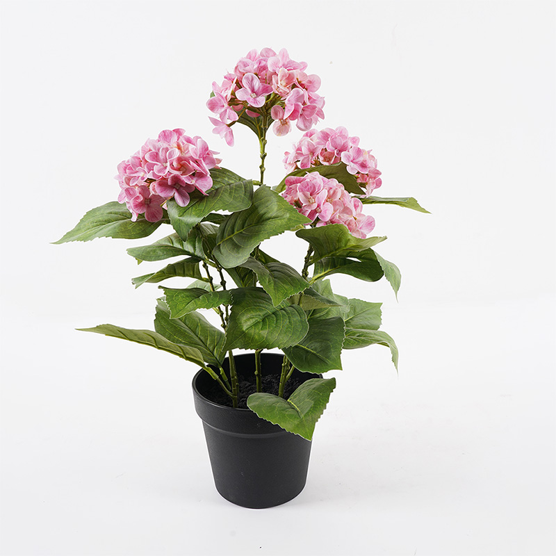 Decorative plant in a pot Hydrangea Inart pink D35x50cm