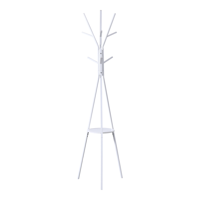 Coat rack Denner metal in white color 48.5x48.5x180cm
