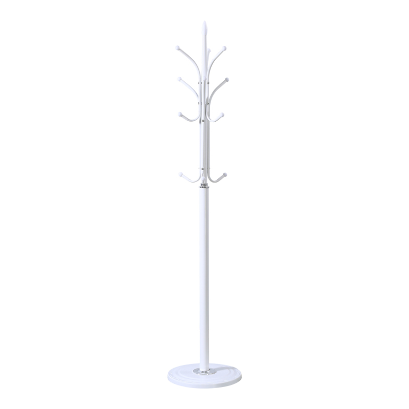 Coat rack Keleste metal in white color D37x175cm