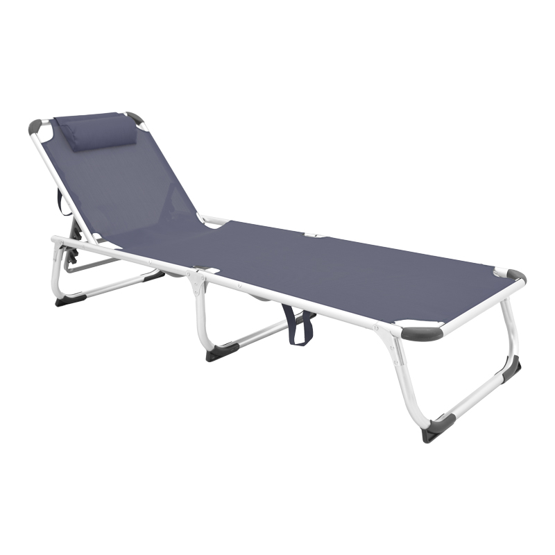 Fevepe beach lounger heavy duty aluminum-textilene in anthracite shade 58.5x185x29.5cm