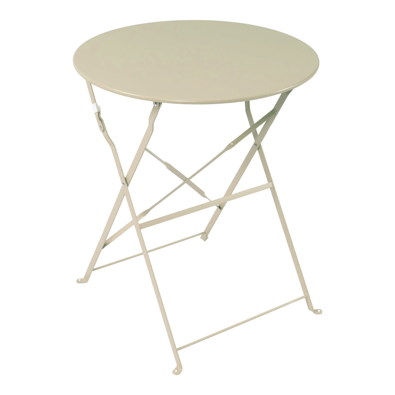 Bistro table pakoworld metal folding in champagne color D60x71cm