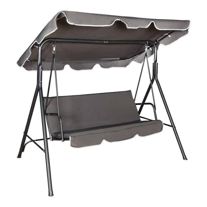 Garden swing Globo black metal-anthracite fabric 170x110x153cm