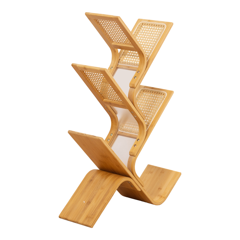 Βιβλιοθήκη Tome μπαμπού σε φυσική απόχρωση 63x20x92εκ