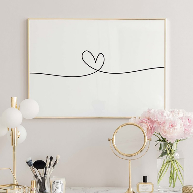 Wall art in frame Heily pakoworld with digital print 48x1.5x33cm