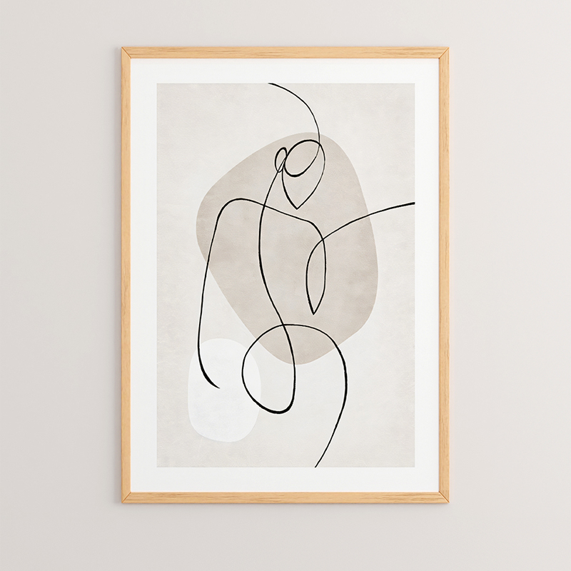 Wall art in frame Revel pakoworld with digital print 33x1.5x48cm