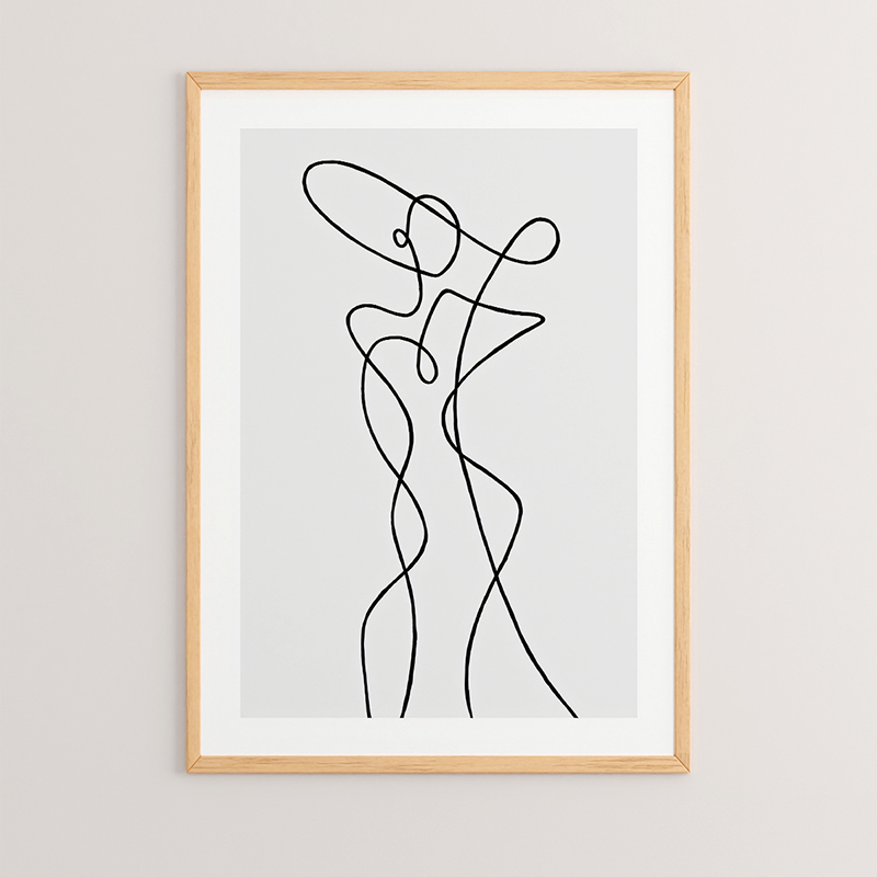 Wall art in frame Ladia pakoworld with digital print 33x1.5x48cm