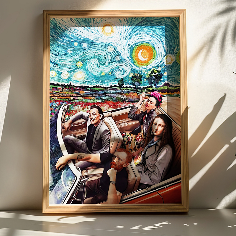 Wall art in frame Heavento pakoworld with digital print 50x2x70cm