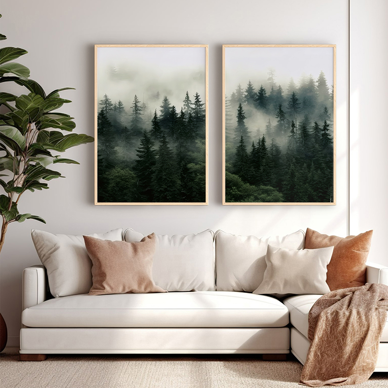 Wall art in frame Turiko pakoworld diptyque with digital print 33x1.5x48cm
