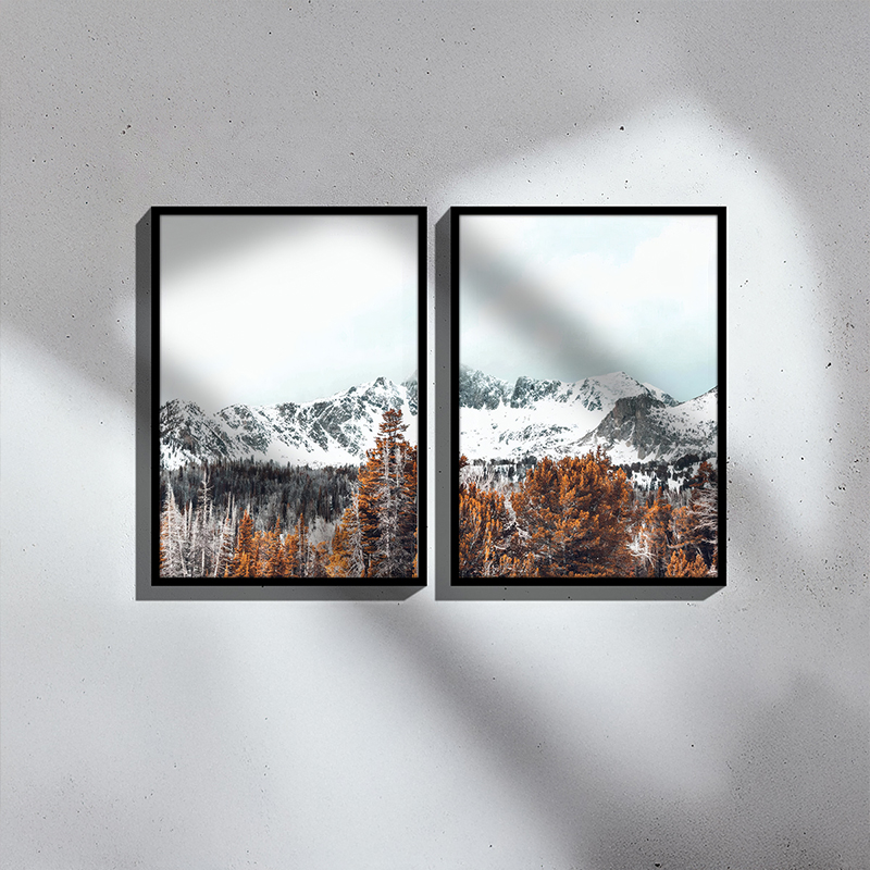 Wall art in frame Essen I pakoworld diptyque with digital print 33x1.5x48cm