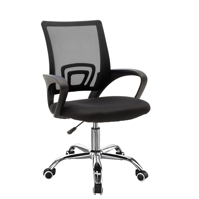Recline office chair Berto pakoworld with black mesh fabric and chrome base 60x48x85-95cm